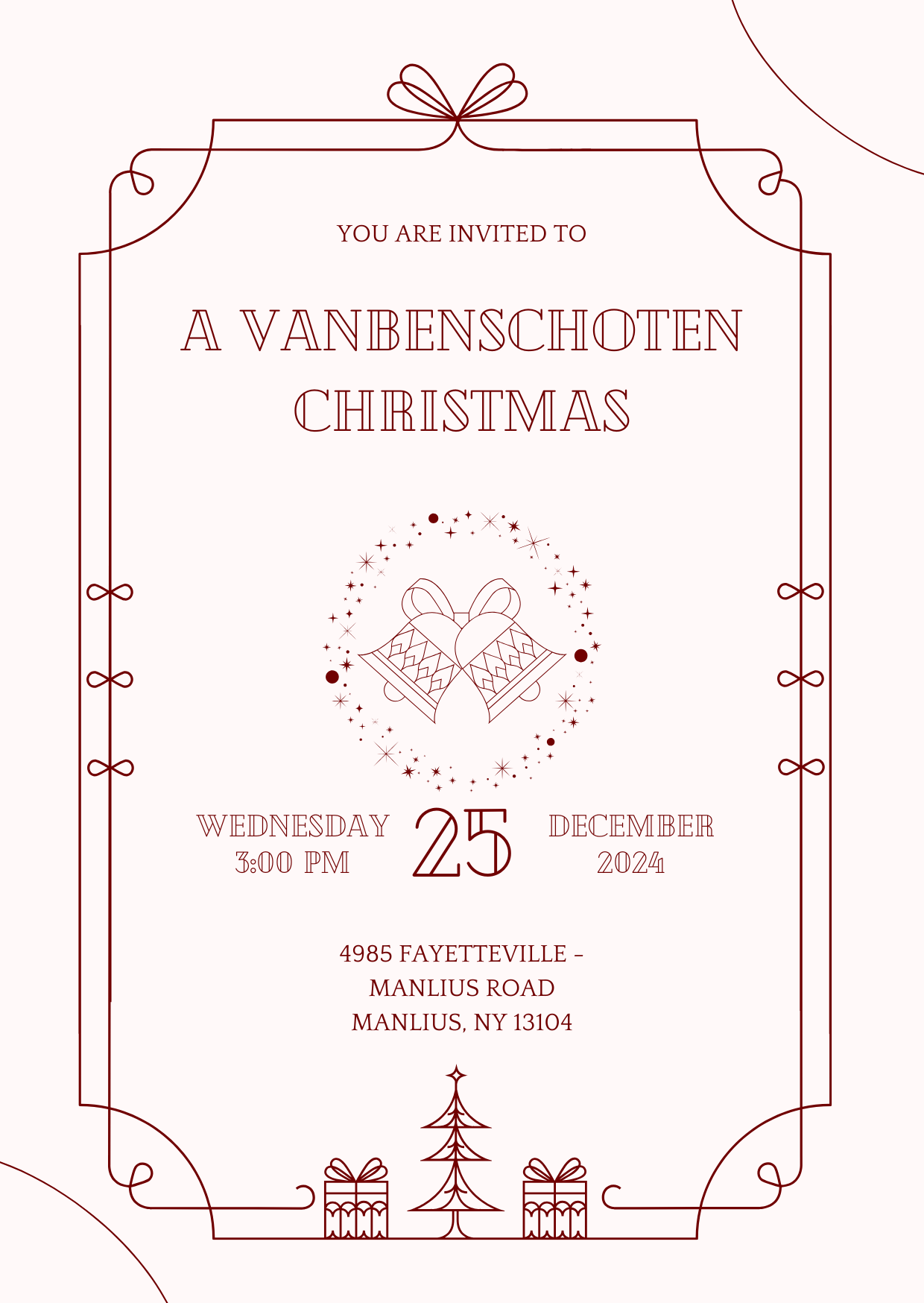 A Vanbenschoten Christmas Invitation